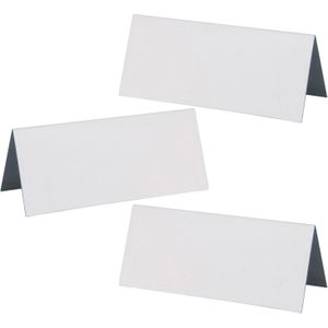 Santex naamkaartjes/plaatskaartjes - Bruiloft - mat wit - 50x stuks - 7 x 3 cm