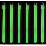 Set van 6x stuks neon glow in the dark party breaklights stick groen 20 cm