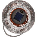 Anna's collection Solar lantaarn met vlam effect - 2x - metaal - 22x25cm