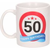 Bellatio Decorations - Cadeau drinkbeker/koffiemok - 50 jaar verjaardag 300 ML