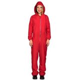 Verkleed set  overall rood voor dames maat L- masker La casa de Papel