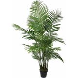 Mica Decorations grote Palm kunstplant - groen - H130 x D125 cm - top kwaliteit