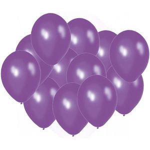 Party ballonnen paars 150x stuks - Feestartikelen en versieringen voor feestje en verjaardag