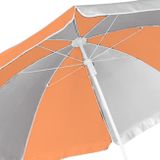 Parasol - oranje/wit - D120 cm - UV-bescherming - incl. draagtas
