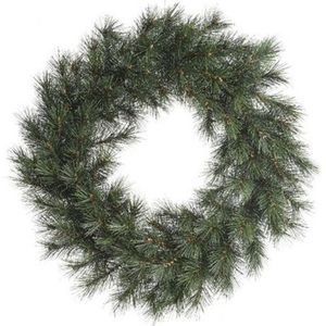 Groene kerstkrans 50 cm Malmo - Kerstkransen kerstversieringen/kerstdecoraties - Voor deur of poort