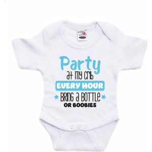 Bellatio Decorations Baby rompertje - party - blauw - kraam cadeau - babyshower - cadeau romper