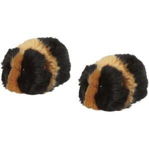 Nature Planet 2x stuks pluche knuffel cavia 13 cm zwart/bruin - knuffeldieren