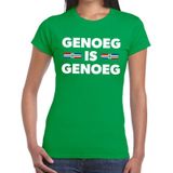 Groningen protest t-shirt genoeg=genoeg groen voor dames -  Grunnen genoeg is genoeg shirt voor dames