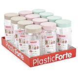 Forte Plastics Voorraadpot/bewaarpot - 550 ml - kunststof - mint groen - B7 x H16 cm