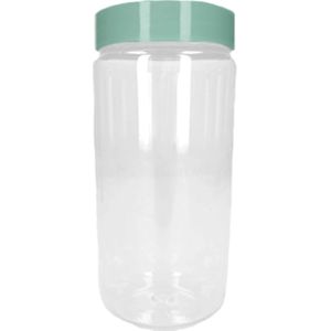 Forte Plastics Voorraadpot/bewaarpot - 550 ml - kunststof - mint groen - B7 x H16 cm