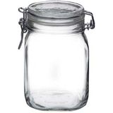 14x stuks glazen weckpotten 1 Liter - Bewaarpotten - Klempotten voor conserven - Keuken artikelen voedsel bewaren