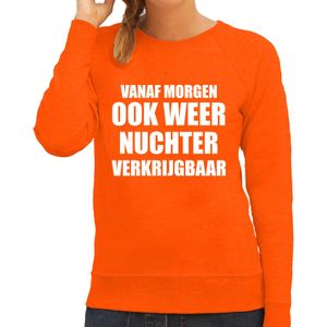 Koningsdag sweater morgen nuchter verkrijgbaar oranje - dames - Kingsday outfit / kleding / trui