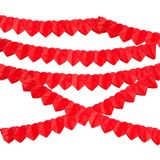 10x Rode hartjes slinger van 2 meter - Vlaggenlijnen/slingers met harten 20 meter - Valentijn/liefde decoratie/versiering