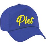 Piet verkleed pet blauw voor dames en heren - petten / baseball cap - verkleedaccessoire volwassenen - Sinterklaas / carnaval