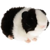 Pluche Zwarte Cavia Knuffel met Geluid 20 cm - Cavia Huisdieren Knuffels - Speelgoed