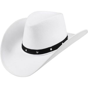 Witte verkleed cowboyhoed Wichita voor dames - Carnaval hoeden