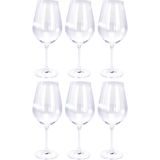 6x Witte wijnglazen 52 cl/520 ml van kristalglas - Kristalglazen - Wijnglas - Wijnen - Cadeau voor de wijnliefhebber