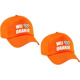 4x stuks Nederland fan cap / pet - wij houden van oranje - volwassenen - EK / WK - Holland voetbal supporter petje / kleding