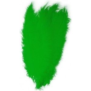 3x Pieten veren/struisvogelveren groen 50 cm - Sinterklaas feestartikelen - Sierveren/decoratie pietenveren - Spadonis veren