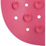 MSV Douche/bad anti-slip mat badkamer - rubber - roze - 36 x 97 cm - met zuignappen - extra lang formaat