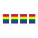 5x Gay Pride regenboog kleuren thema vlaggenlijnen 10 meter - LHBT thema artikelen