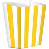 Popcorn bakjes geel 15 stuks - Popcornbakjes/chipsbakjes/snackbakjes kinderverjaardag/kinderfeestje.