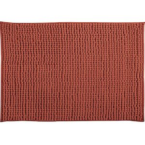 MSV Badkamerkleed/badmat tapijtje voor op de vloer - terracotta - 50 x 80 cm - Microvezel - anti slip