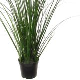 Louis Maes Quality kunstplant - Siergras bush - donkergroen - H55 cm - in pot
