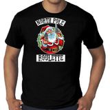 Grote maten fout Kerstshirt / Kerst t-shirt Northpole roulette zwart voor heren - Kerstkleding / Christmas outfit
