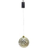 IKO verlichte kerstbal kunststof - goud - aan draad - D15 cm - led lampjes - warm wit