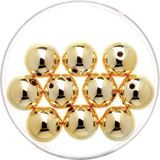 30x stuks metallic sieraden maken kralen in het goud van 6 mm - Kunststof waskralen voor armbandje/kettingen
