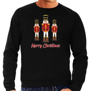 Bellatio Decorations foute kersttrui/sweater heren - Notenkrakers - zwart - piemel/penis