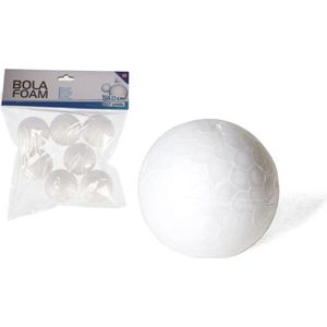 7x Stuks piepschuim hobby/DIY ballen/bollen 4 cm - Kerstballen maken knutselmateriaal
