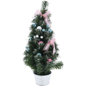 Kunstkerstboom - mini - PVC - inclusief versiering - kerstboom - 50 cm