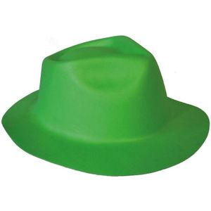 Groene trilby hoed van foam verkleedaccessoire voor volwassenen - Oktoberfest/St Patricks Day feesthoeden