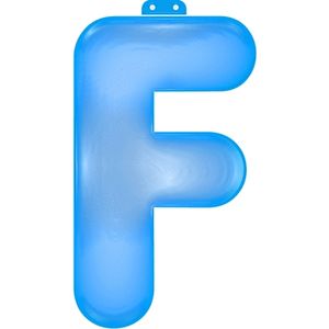Opblaas letter F blauw