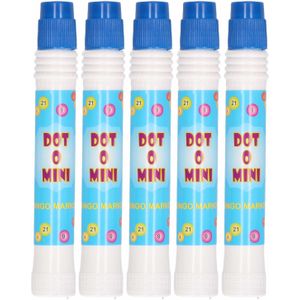 5x Bingo stiften/markers blauw