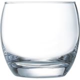 18x Stuks bolvormige waterglazen/drinkglazen transparant 320 ml - Glazen - Drinkglas/waterglas/tumblerglas