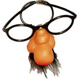 Chaks Fopneus/Fun bril met neus en snor - voor volwassenen - one size - Verkleed gekke artikelen