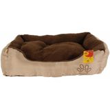 Beige katten/poezen slaap mand/kussen 61 cm