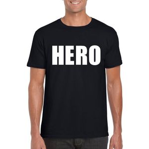 Hero tekst t-shirt zwart heren