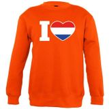 Oranje I love Holland sweater kinderen - Oranje Koningsdag/ supporter kleding