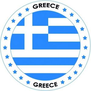 75x Bierviltjes Griekenland thema print - Onderzetters Griekse vlag - Landen decoratie feestartikelen