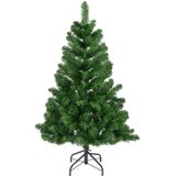 Kunst kerstboom Imperial Pine 120 cm met gekleurde verlichting - Kerstboompje met lampjes - Kerstversiering/decoratie