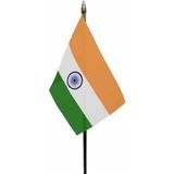 India tafelvlaggetje 10 x 15 cm met standaard