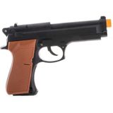 2x stuks verkleed speelgoed wapens pistool van kunststof - Politie/soldaten thema - voor kinderen