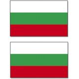 2x stuks vlag Bulgarije 90 x 150 cm feestartikelen - Bulgarije landen thema supporter/fan decoratie artikelen