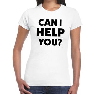 Can i help you beurs/evenementen t-shirt wit dames - verkoop/horeca shirt
