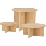 Esschert Design plantenpot verhogen tafels set 3x - bamboe - 25 x 11 cm / 25 x 19 cm / 18 x 9 cm
