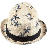 Boland Verkleed hoedje voor Tropical Hawaii party - 2x - palmbomen print - volwassenen - Carnaval